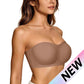 💞💞Womens Strapless Bras Push Up Bandeau Bra Non Slip Wireless Supportive Padded Bras Seamless Comfortable Tube Jelly Bra