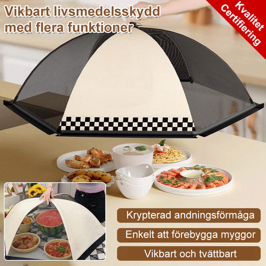 Vikbart livsmedelsskydd med flera funktioner