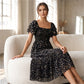 🌈2026 Summer Hot Sale 50% OFF!✨Square Neck Floral Midi Dress – Smocked Bodice, Flowy Tiered Skirt, Romantic 🌸