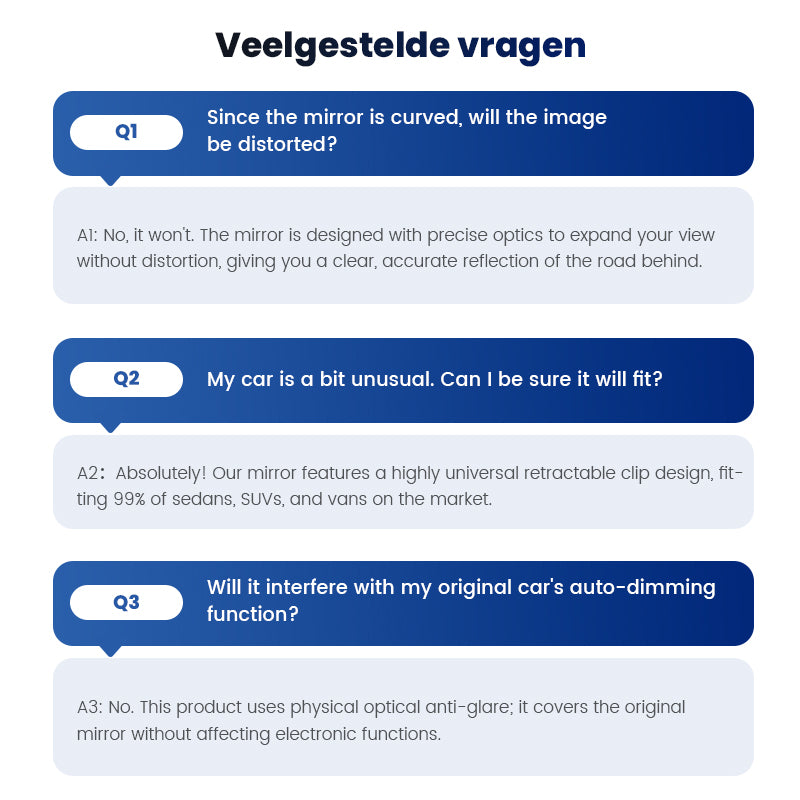 Wide Car Curved Rear View Mirror