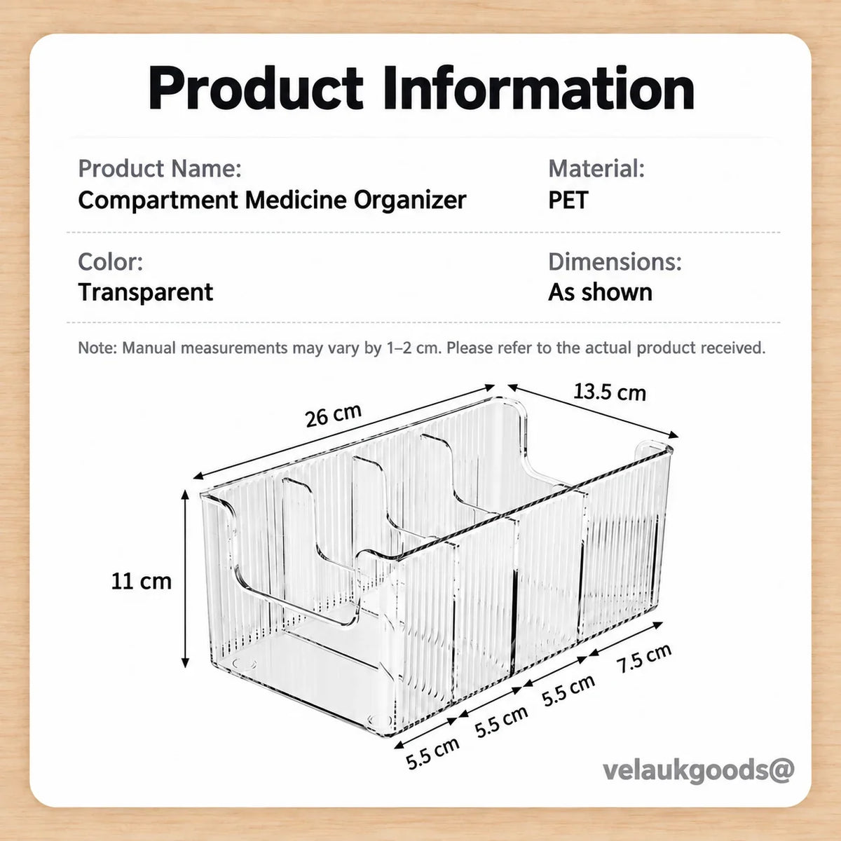 🗄️ 50% OFF! Transparent Extendable Storage Organiser – adjustable 24.5–43cm, clear PET walls let you see every item at a glance. Perfect for medicines, supplements & toiletries – no more rummaging! 🏠✨