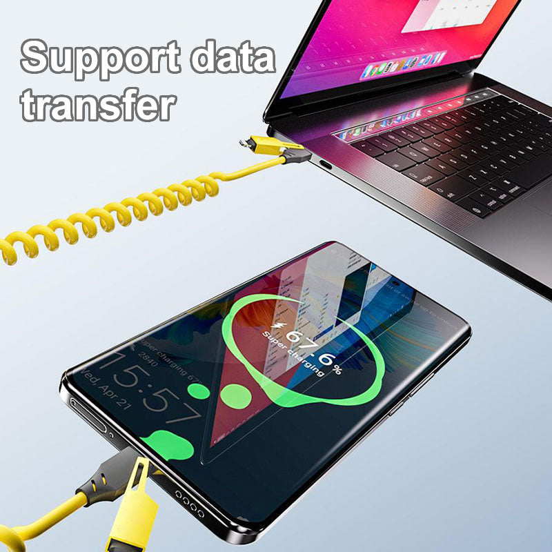 🔥4 in 1 Spring Fast Charging Cable
