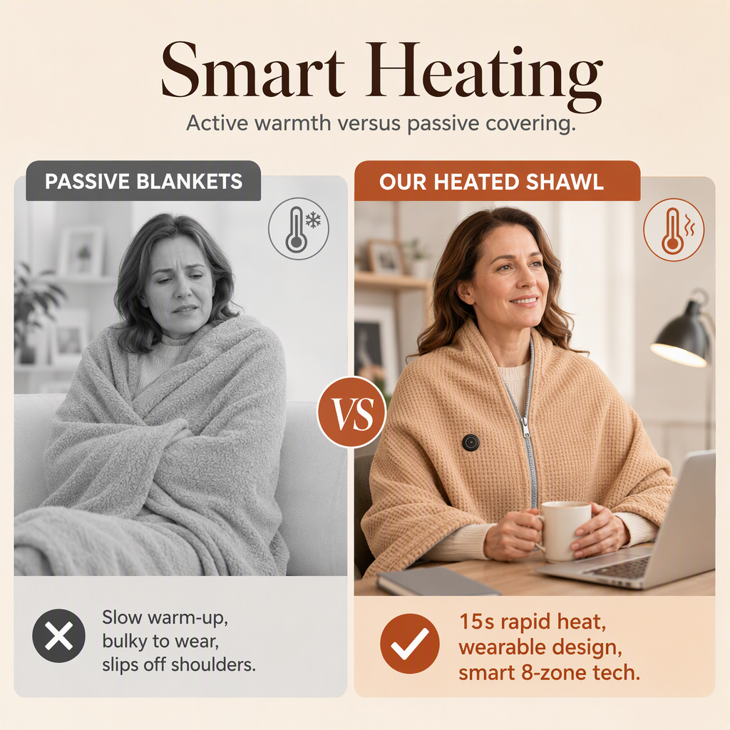 🔥 Christmas Sale — 50% OFF! ❄️ Stay Warm All Winter — Portable Electric Heated Blanket Shawl