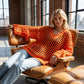 🌸New Arrival🌸Women’s Casual Solid Color Crochet Knit Top