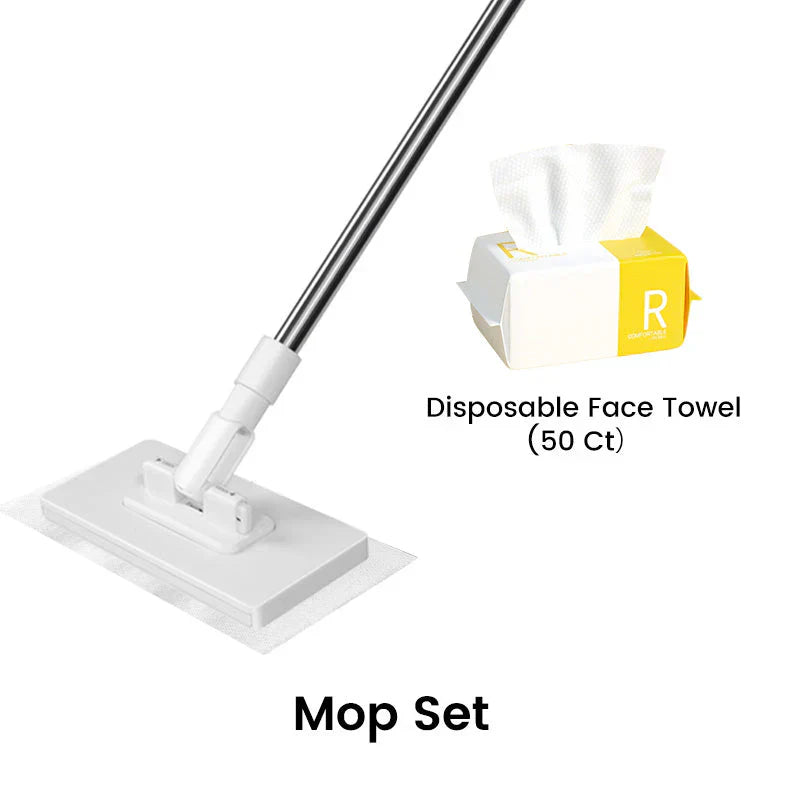🔥Hot Sale 50% OFF🔥Flat Mop with Stainless Steel Handle, come with Reusable Washable Mop Cloths🏆