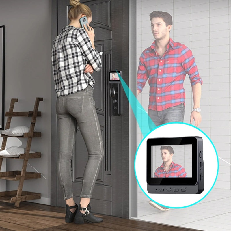 Wireless doorbell camera: 1080P, 170° angle, 4.3-inch screen, IPX65 outdoor waterproof rating, night vision