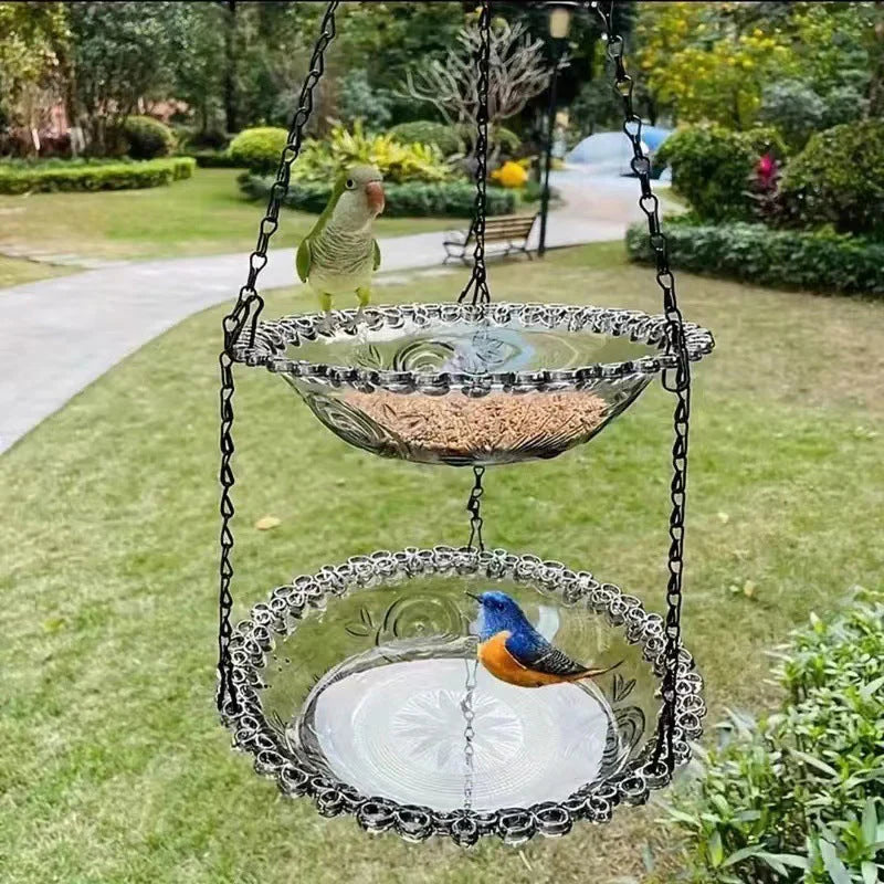🔥🔥2026 Spring Sale 48% Off--🐦Solar Cascade Hanging Bird Bath Fountain