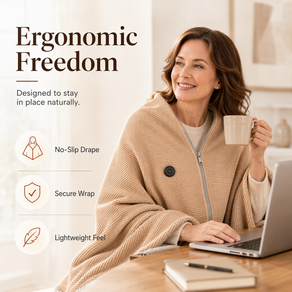 🔥 Christmas Sale — 50% OFF! ❄️ Stay Warm All Winter — Portable Electric Heated Blanket Shawl