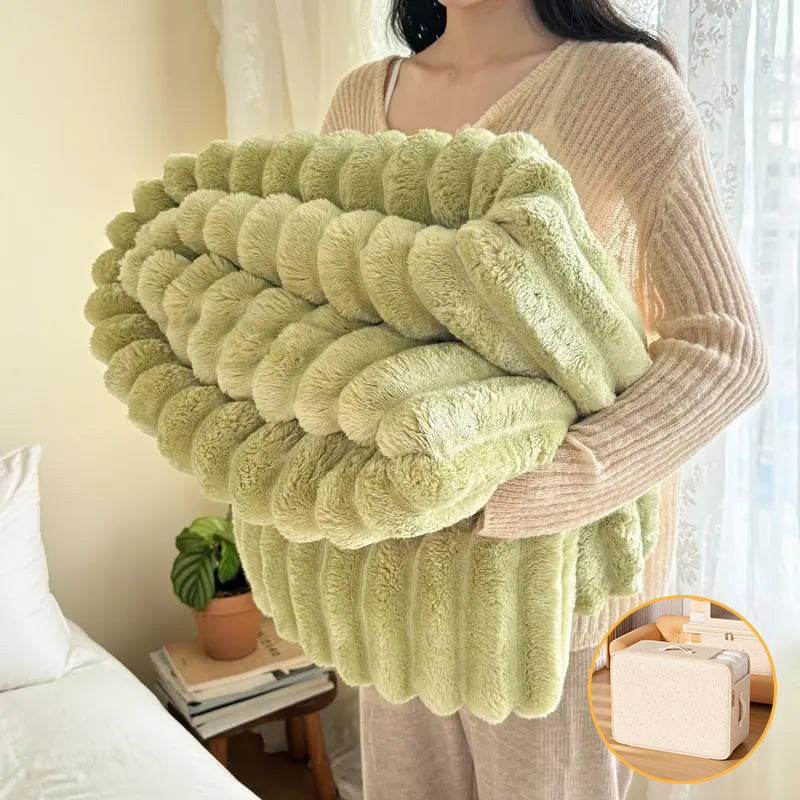 🎅Xmas Hot Sales - 🔥🔥50% OFF🔥🔥🛏️Thickened rabbit plush&milk velvet cover blanket