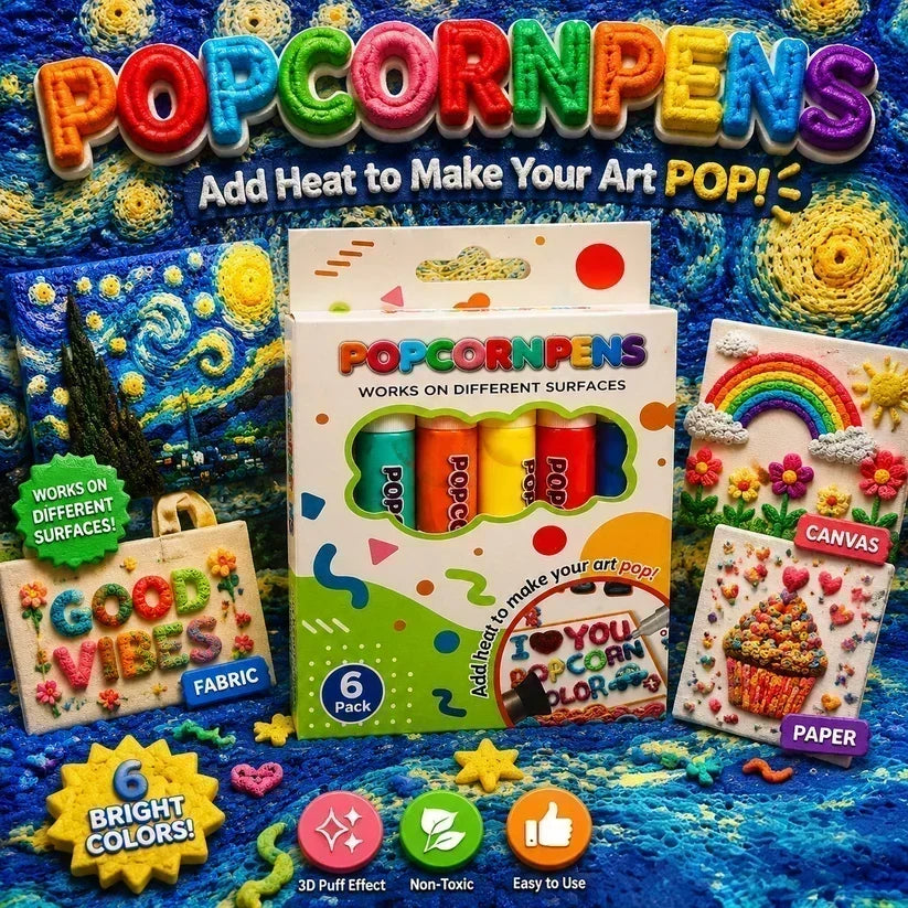 🔮Buy 1 Get 1 Free🎁Magic Pen – Draw 3D with one stroke!🎄 DIY Bubble Popcorn Drawing Pens