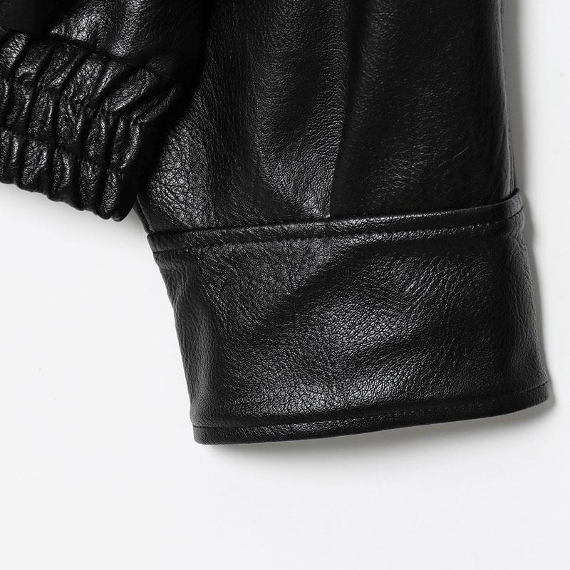 ⚡Faux Leather Stand Collar Oversized Moto Jacket