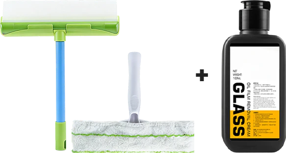 🔥Hot Sale 50%OFF🏆Scratch-Free & Streak-Free Squeegee 5-Piece Set for Glass Cleaning