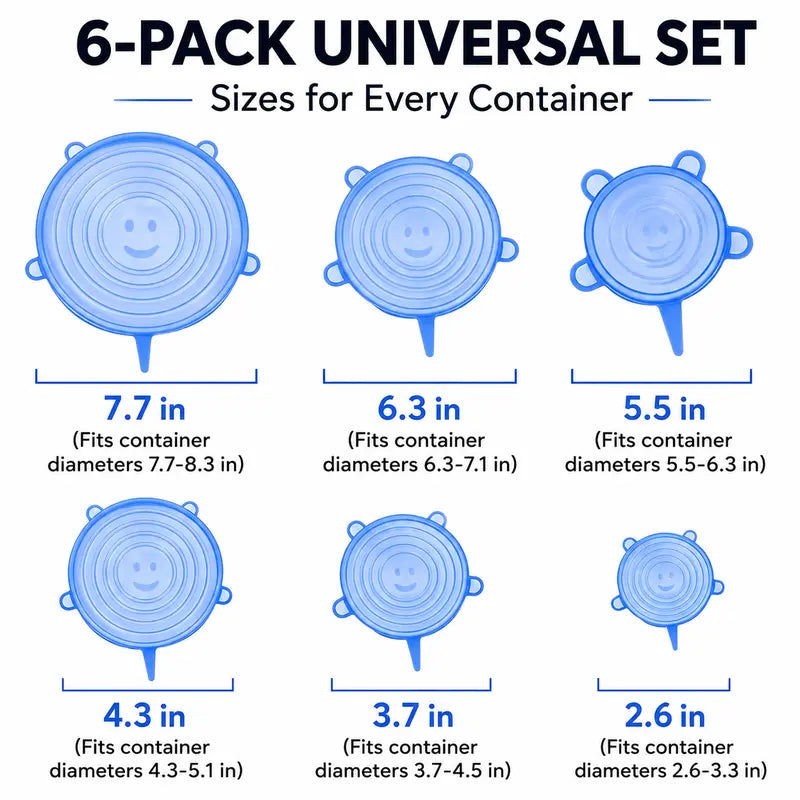 🔥Last day sale 50% OFF🔥Adpartner Silicone Lids for Food Storage (6-Pack)