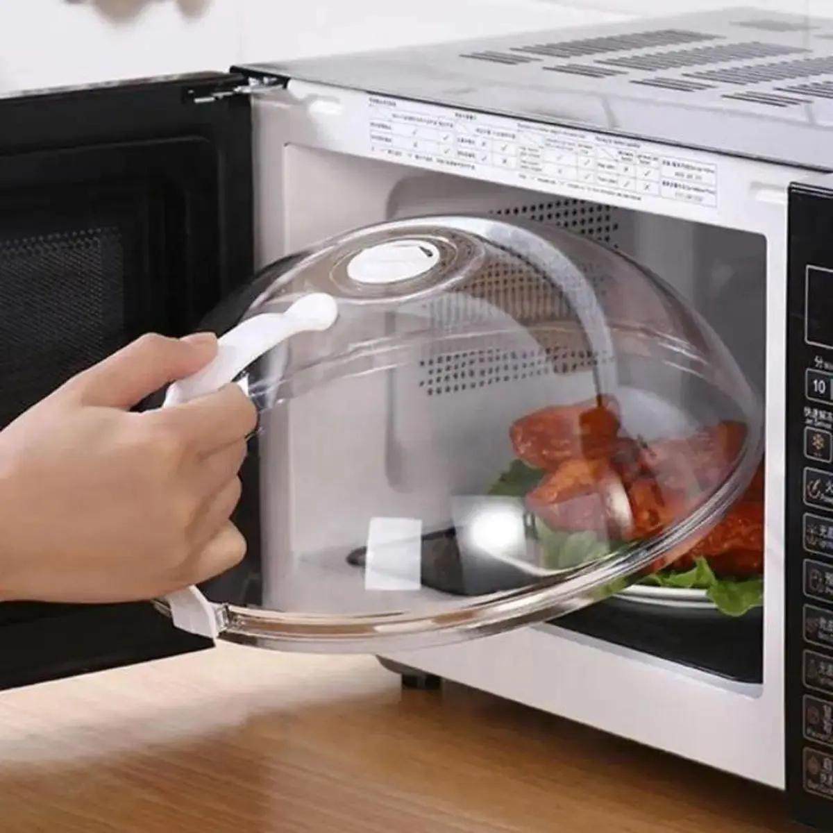 Microwave Food Dish Anti-Splatter Cover Guard Lid Steam Vents Plate Covers UK Kitchen Plastic