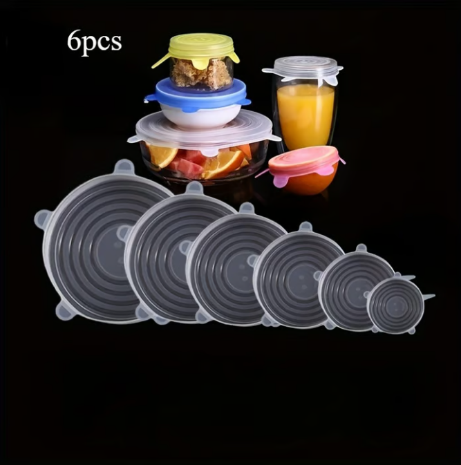 🔥Last day sale 50% OFF🔥Adpartner Silicone Lids for Food Storage (6-Pack)