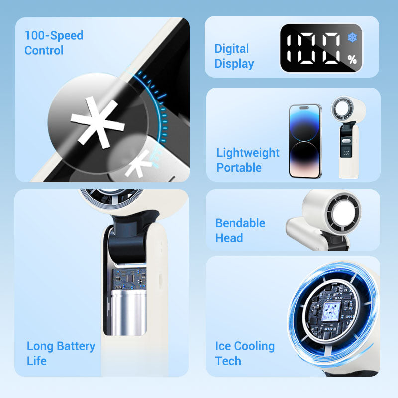 ✨Hot Sale 50% OFF⌛❄️IcePoint™ Mini Handheld Cooling Fan