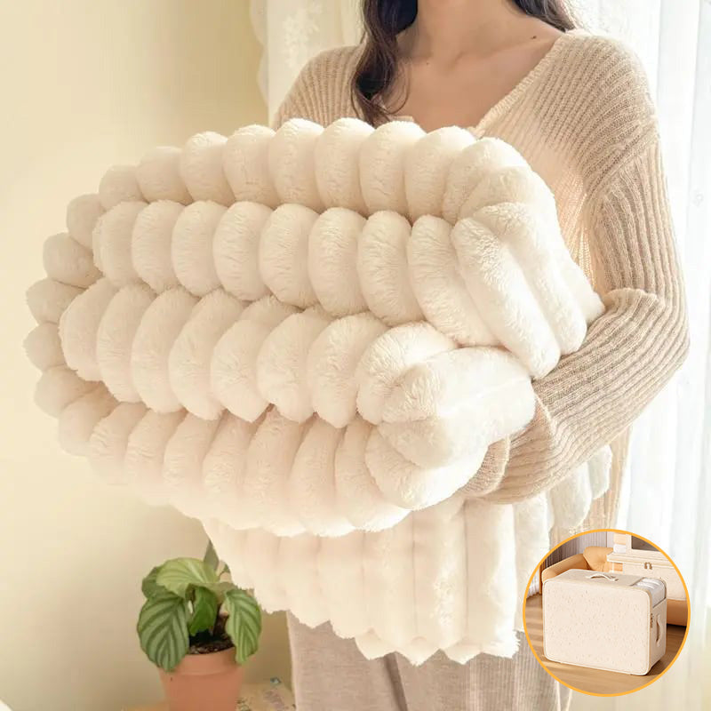 🎅Xmas Hot Sales - 🔥🔥50% OFF🔥🔥🛏️Thickened rabbit plush&milk velvet cover blanket