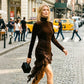 Women's Elegant Asymmetrical Lace Trim Dress | Co-ordinated Comfort