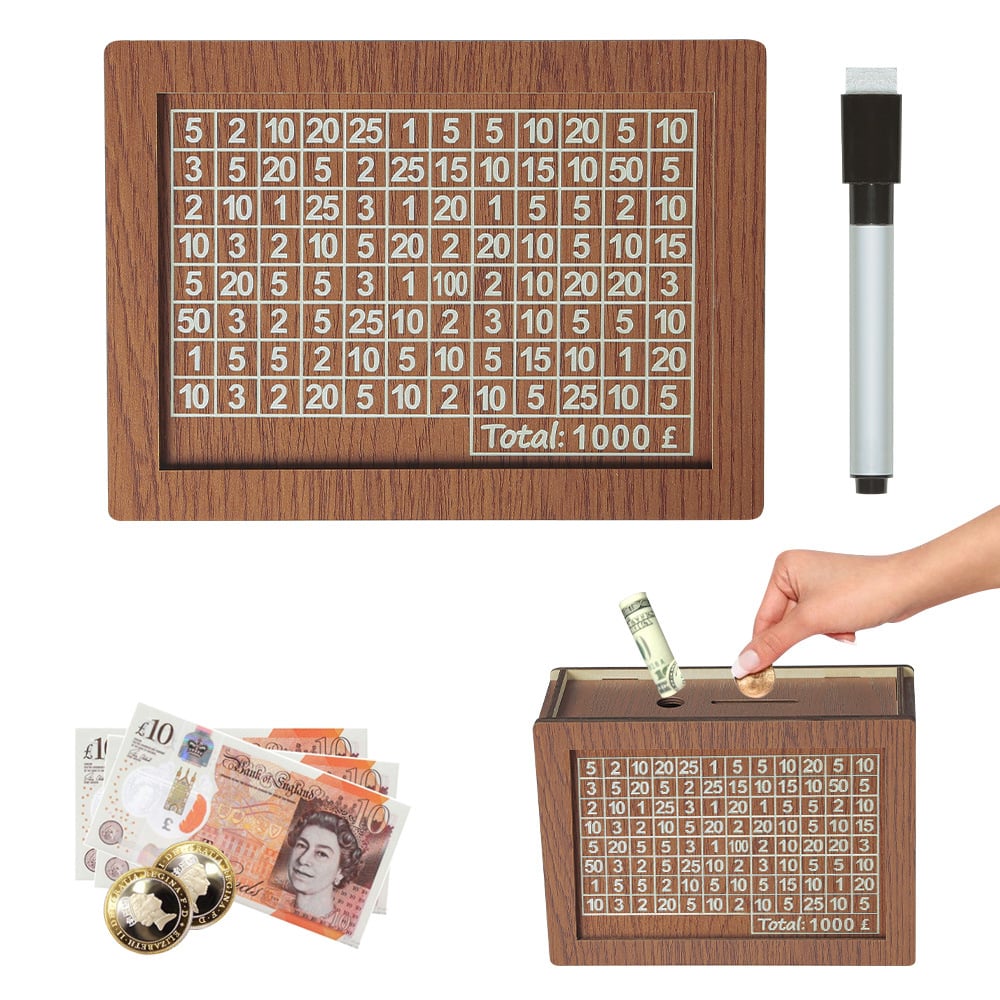 🎁 Hot Sale 49% OFF 🔥Wallet Fattening Program——Cash Vault Wooden Savings Box