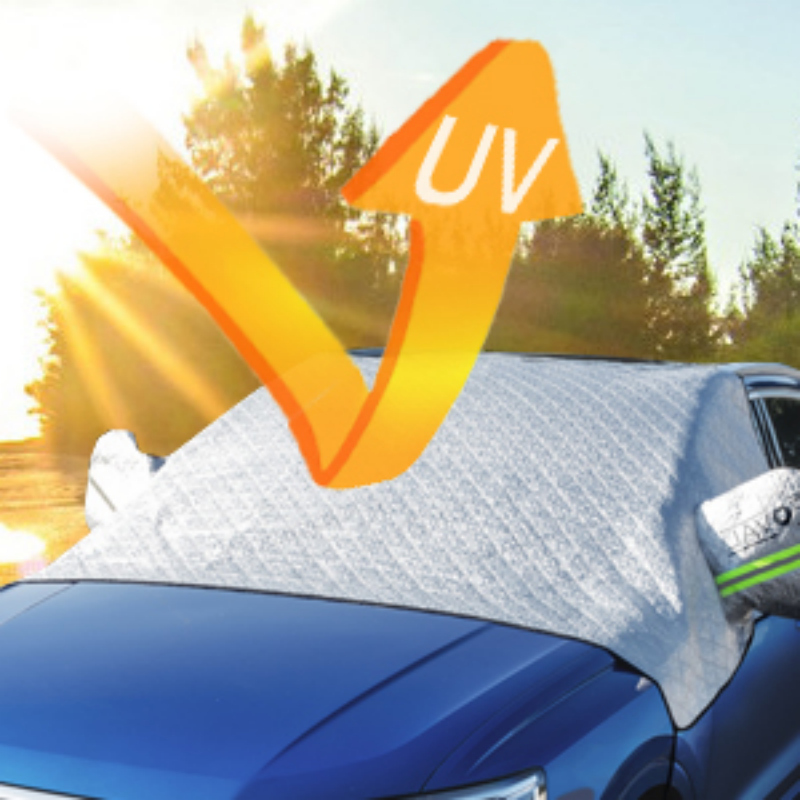 4-Layer Magnetic Windshield Car Cover - Thermal Insulation & Frost Protection with Easy Installation ❄️🔗