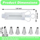 ⏳🔥LIMITED-TIME 50% OFF! ⏰Stainless Steel Cake Decorating Gun Kit – Complete Frosting Piping Set with 18 Tips & Nozzles – Decorate Inside & Out ✨
