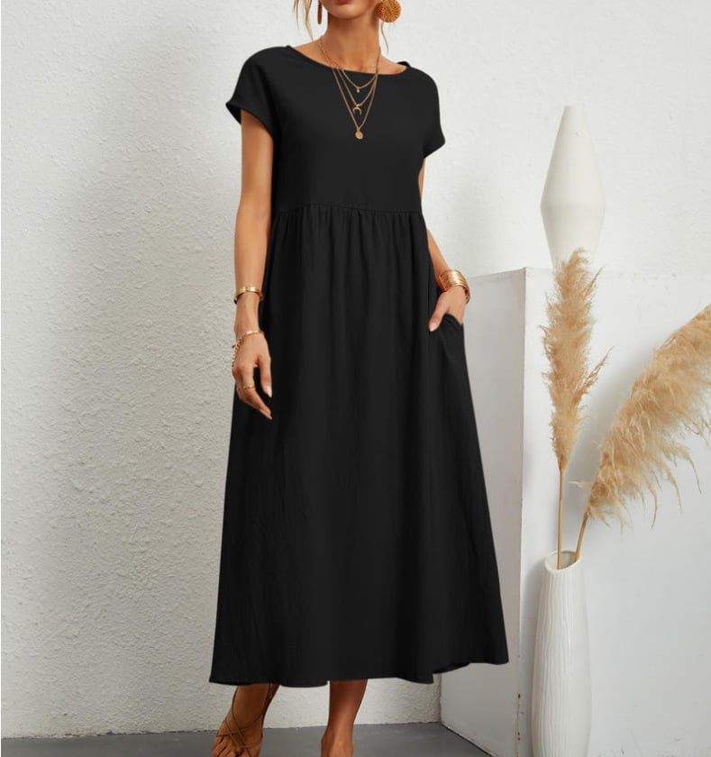 ⏰Last Day Sale 49% Off💃Solid Color Sleeveless Loose Cotton and Linen Pocket Dress