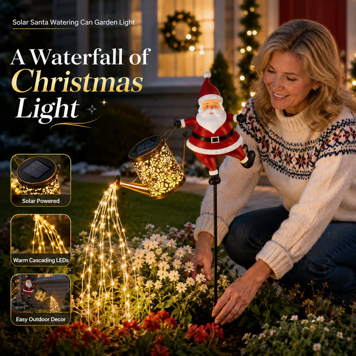 🎅 50% OFF FLASH SALE! ✨Santa Watering Can Solar Light with Ground Stake