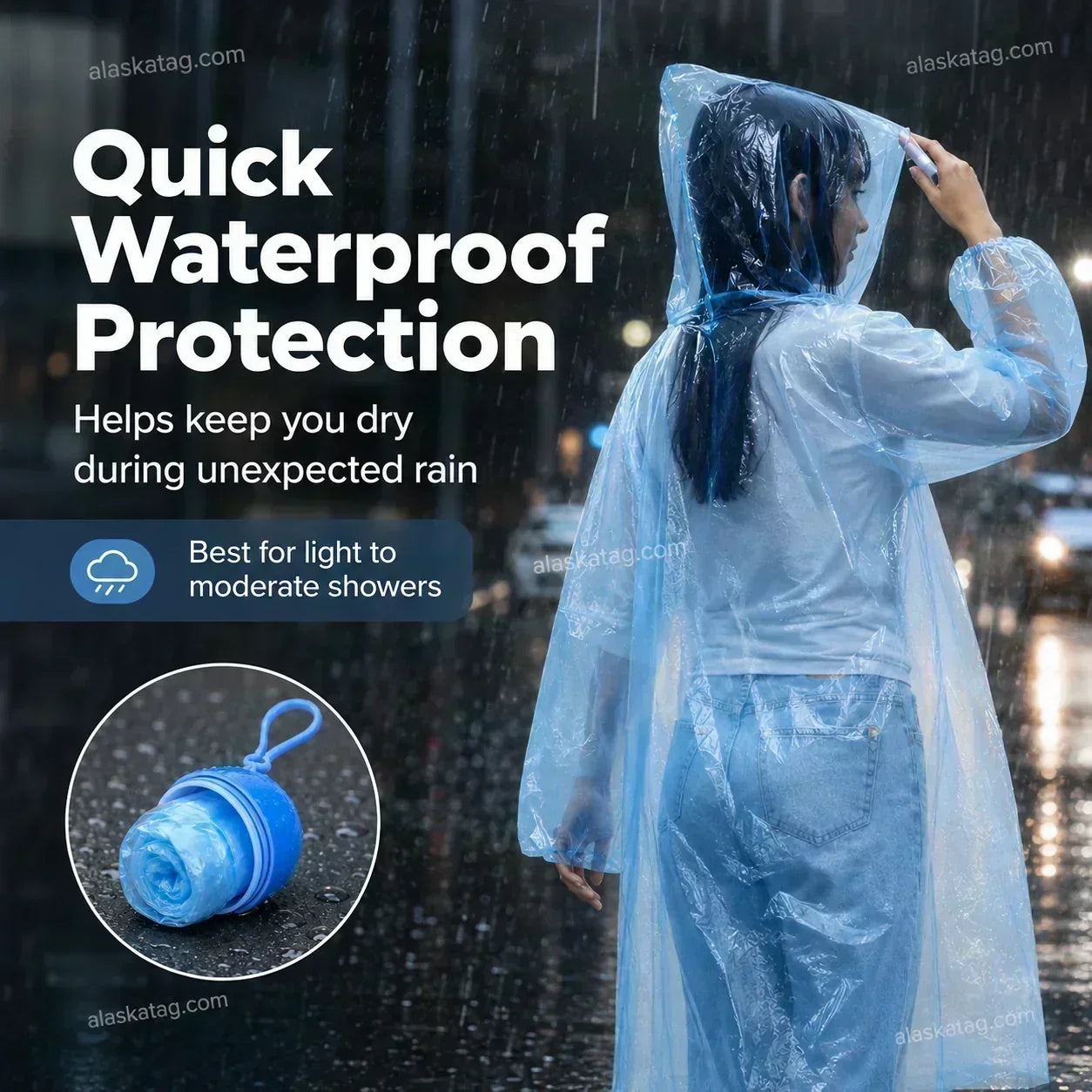 🔥 50% OFF! 🌧️ Pocket-Sized Disposable Raincoat | Lightweight Waterproof Emergency Poncho | Compact & Easy to Carry for Travel, Hiking & Outdoor Activities ☔