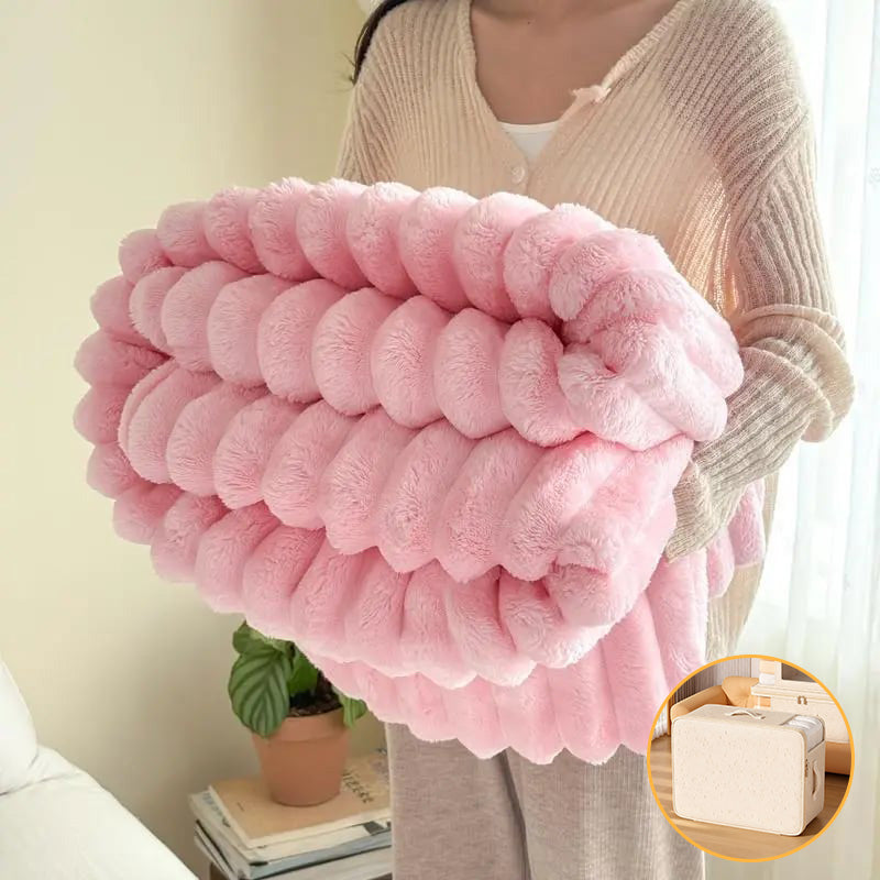 🎅Xmas Hot Sales - 🔥🔥50% OFF🔥🔥🛏️Thickened rabbit plush&milk velvet cover blanket