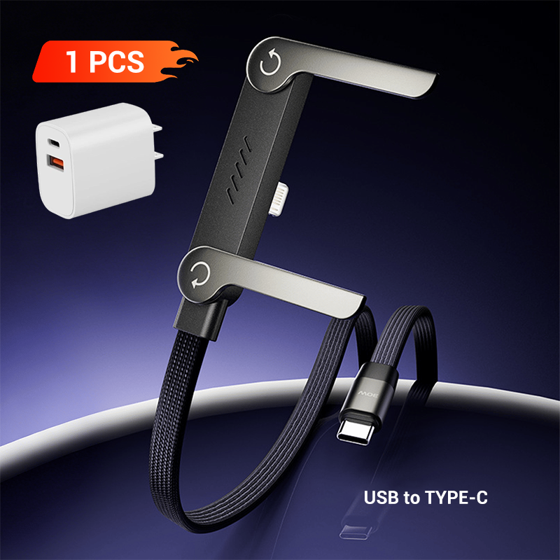 🎁Hot Sale 50% OFF🏆⚡2-in-1 Fast Charging Cable with Adjustable Phone Stand