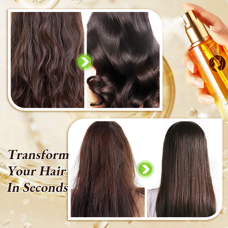 💁‍♀️✨Hair Oil Serum Spray For Curly Hair ✨💆‍♀️Lightweight 3-in-1 Treatment Spray: Shine, Frizz Control & Long-Lasting Curl Definition – No Heavy Residue!