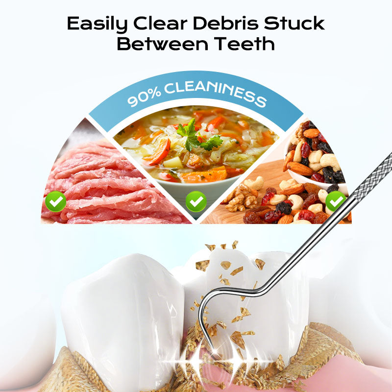 🥳2026 HOT SALE🥳💞50K+ SOLD! 🦷✨ 50% OFF! German Precision Floss Picks – 0.1mm ultra-fine tip for precise, gentle cleaning between teeth. Fresher smile & healthier gums! 🛡️💪