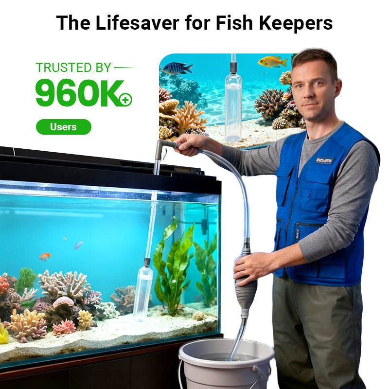 🐠 60% OFF LIMITED STOCK! ✨ Aquarium Vacuum Cleaner with Siphon - Gravel Filter & Flow Control for Effortless Water Change & Tank Maintenance 💦🌿