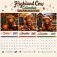 🔥Hot Sale Only￡8.99！✨🎁2027 Funny HighlandCows Wall Calendar |A4Hanging Calendar