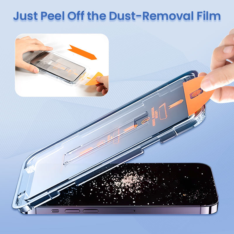 🔥50% OFF🔥4K HD/Anti-Peeping Tempered Glass Screen Protector with Auto Dust-elimination Installation for iPhone