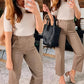 👖Stretch Twill Cropped Wide Leg Pants
