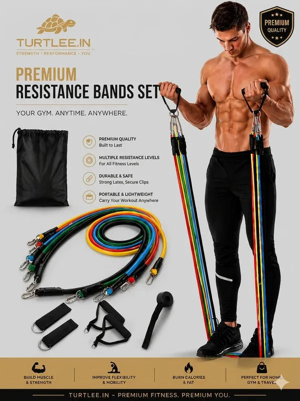 🏋️‍♀️📿 Resistance band set for full-body workouts