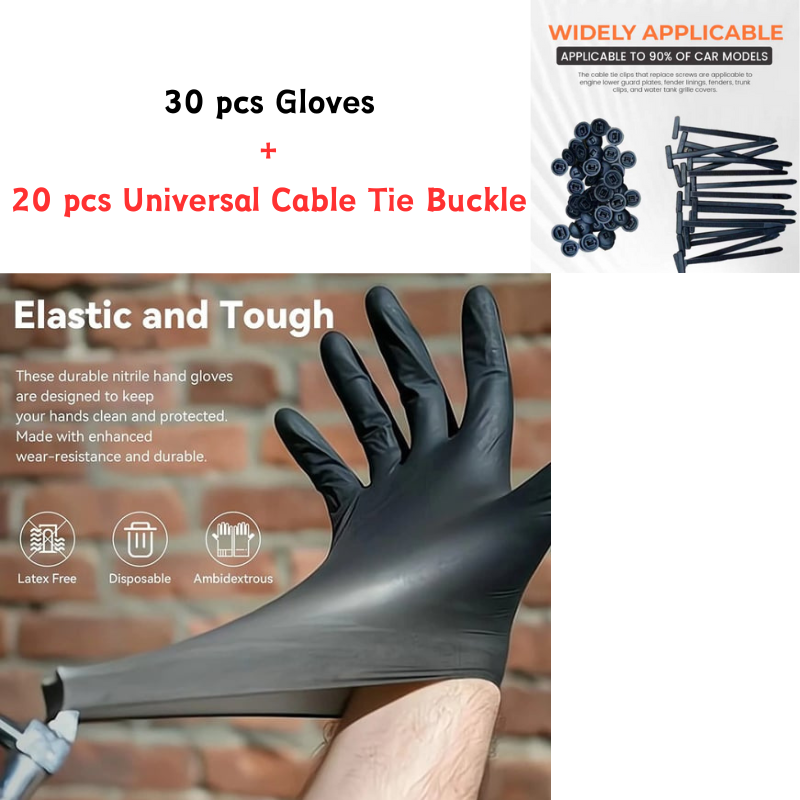 🔥NEW YEAR SALE - ONLY £9.99!!🎁Nitrile Pro Gloves – Heavy Duty, Slip & Stain Resistant, Scratch Resistant