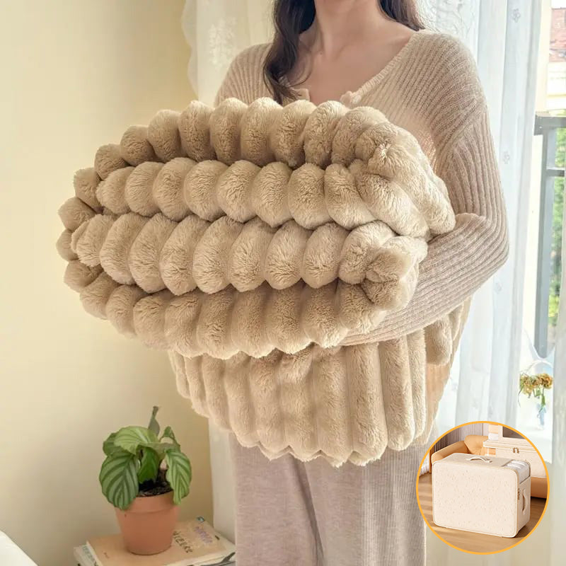 🎅Xmas Hot Sales - 🔥🔥50% OFF🔥🔥🛏️Thickened rabbit plush&milk velvet cover blanket