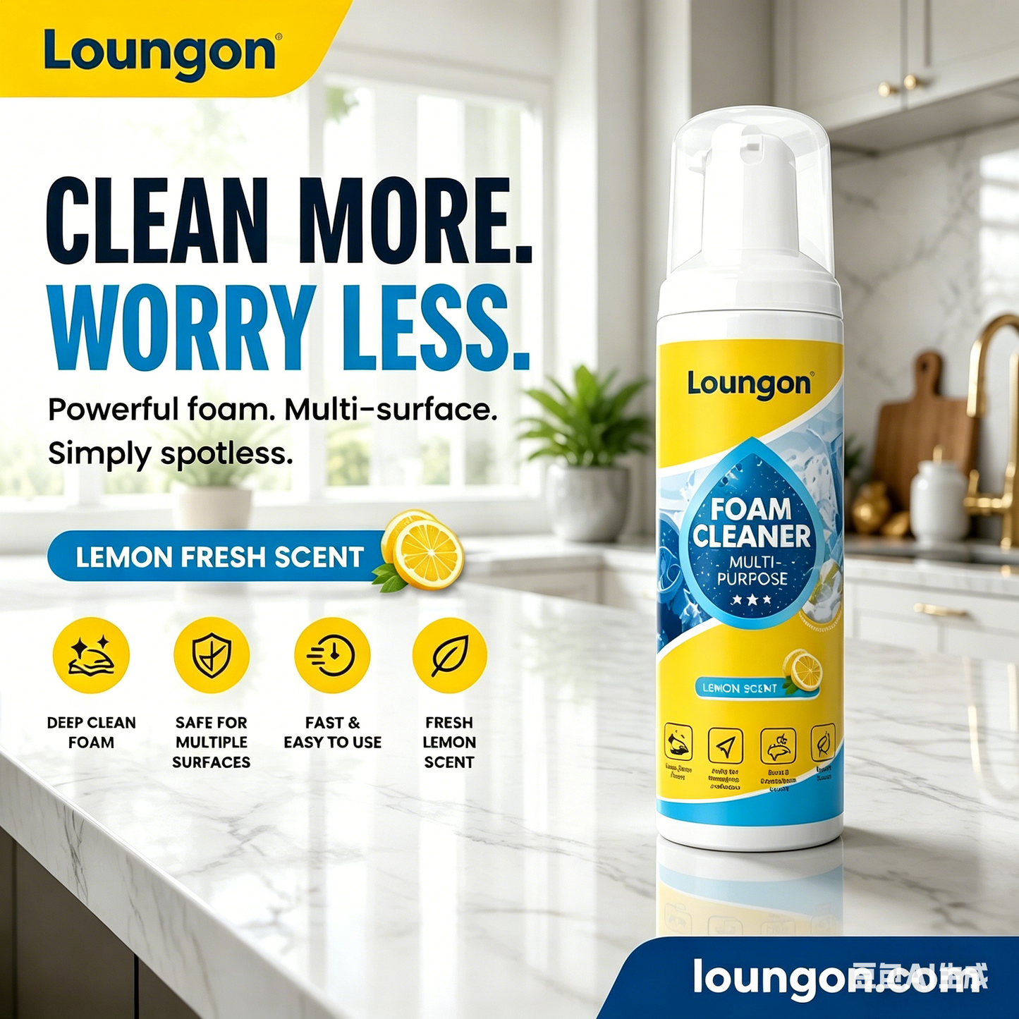 🏆HOT SALE 49% OFF🔥4-in-1 Multi-Enzyme Foam Cleaner – Deep Clean Car, Kitchen, Bathroom & Sofa