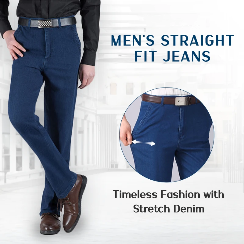 🔥Hot Sales - 49% OFF🔥Men's Classic Straight Fit Stretch Jeans