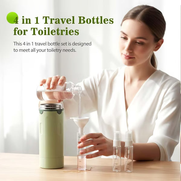 📢📢45% OFF —4-in-1 Refillable Travel Dispenser Bottles