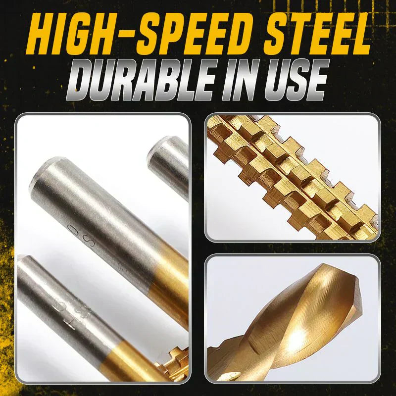 🛠️ LIMITED-TIME 50% OFF! ✨ Twist Drill Bit Set – High-Speed Steel, Titanium-Coated & Multi-Material Ready 🧰