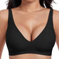 💗LAST DAY SALE 50% OFF⚡50K+ SOLD💕 Jelly Wireless Womens Comfortable Wireless Bras Push Up Bralettes Seamless Tshirts Bras Deep V Everyday Bras