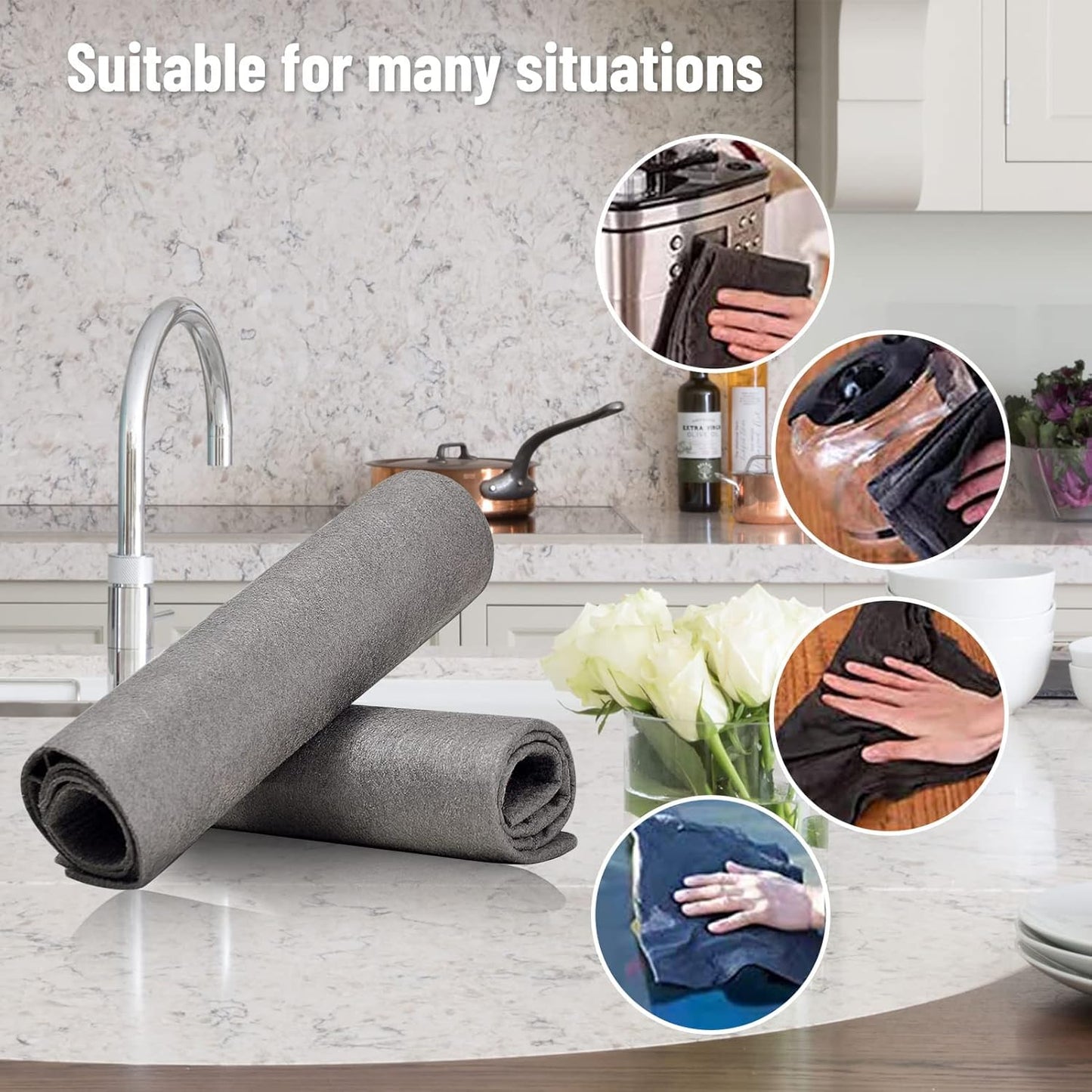 🔥Buy 10 Get 10 Free✨10 Counts Magic Cleaning Cloth, Reuseable Thickened Streak Free Magic Cleaning Wipes