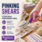 🧵 LIMITED TIME 50% OFF! Premium Stainless Steel Pinking Shears – Ergonomic Soft-Grip, Zigzag Cut ✂️