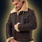 📢📢60 % OFF !!🎅SHEEPSKIN BOMBER JACKET