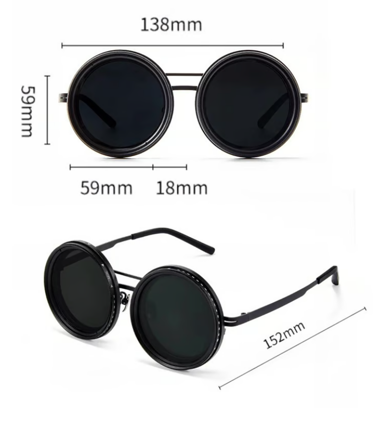 📢📢50%  OFF !! ⏰Adjustable Tint Polarized Round Sunglasses