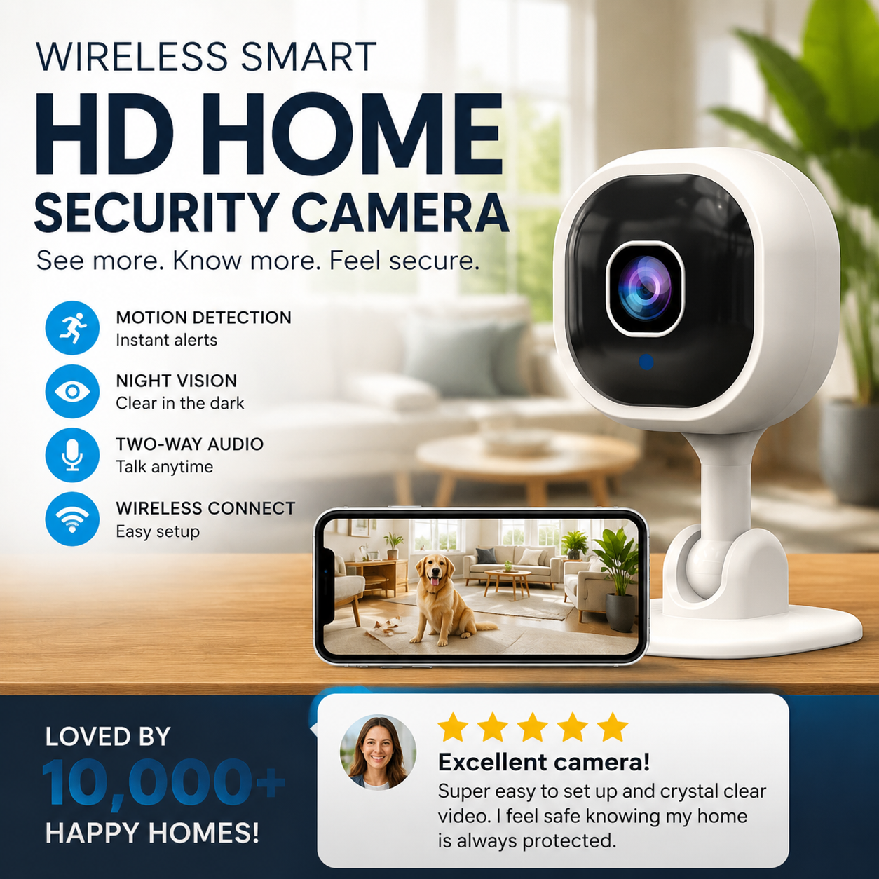 🔥Wireless Smart HD Home Security Camera ✨