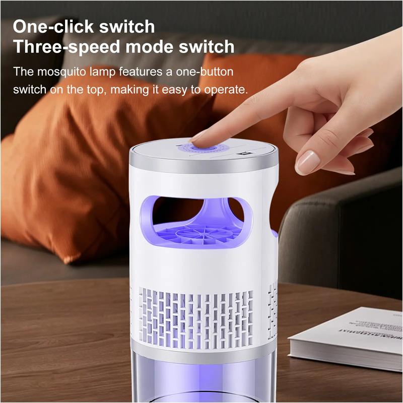 🦟 50% OFF NOW!🔇 Indoor LED Bug Zapper – Bionic UV Light Trap & Night Light – Quiet & Safe for Bedroom – Chemical-Free Mosquito Killer 💡
